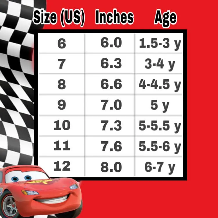 Disney Cars Boy's Lighted Athletic Sneaker, Black/Grey (Toddler, Little Kid)