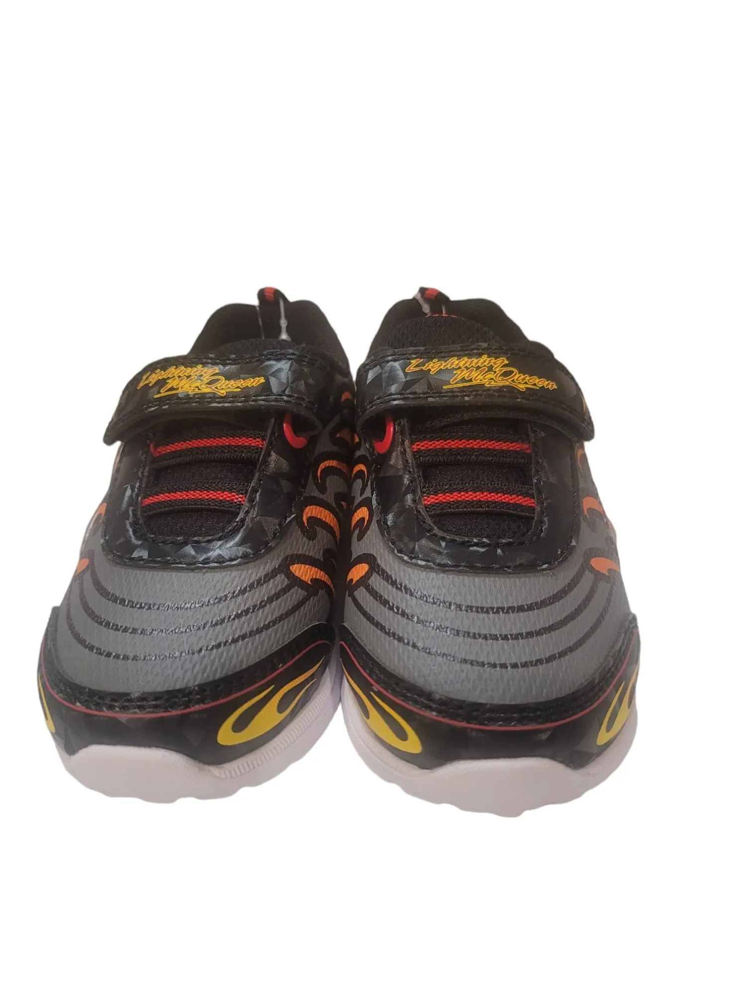Disney Cars Boy's Lighted Athletic Sneaker, Black/Grey (Toddler, Little Kid)
