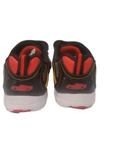 Disney Cars Boy's Lighted Athletic Sneaker, Black/Grey (Toddler, Little Kid)