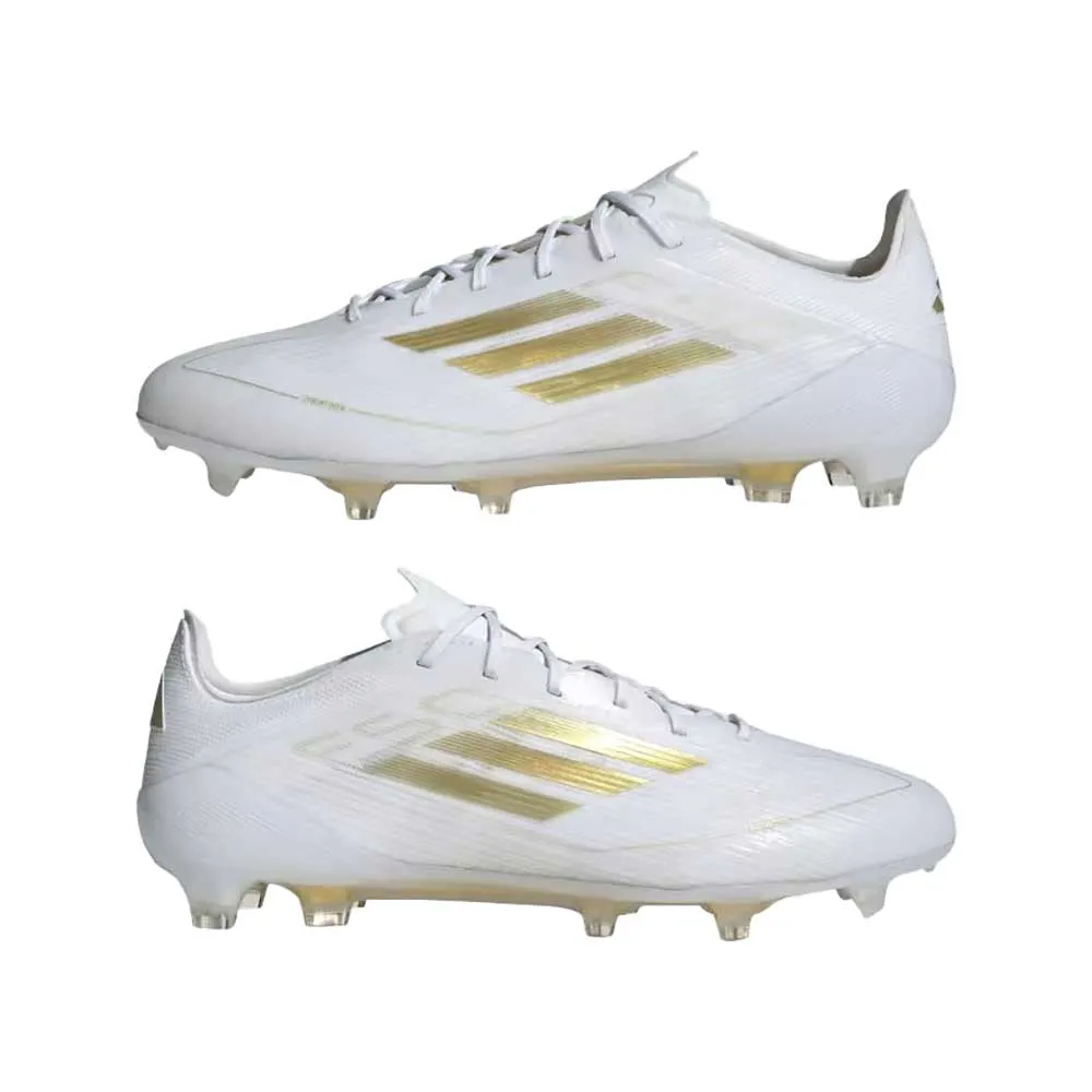 F50 Elite FG Soccer Shoe - Cloud White / Gold Metallic / Cloud White - Regular (D)