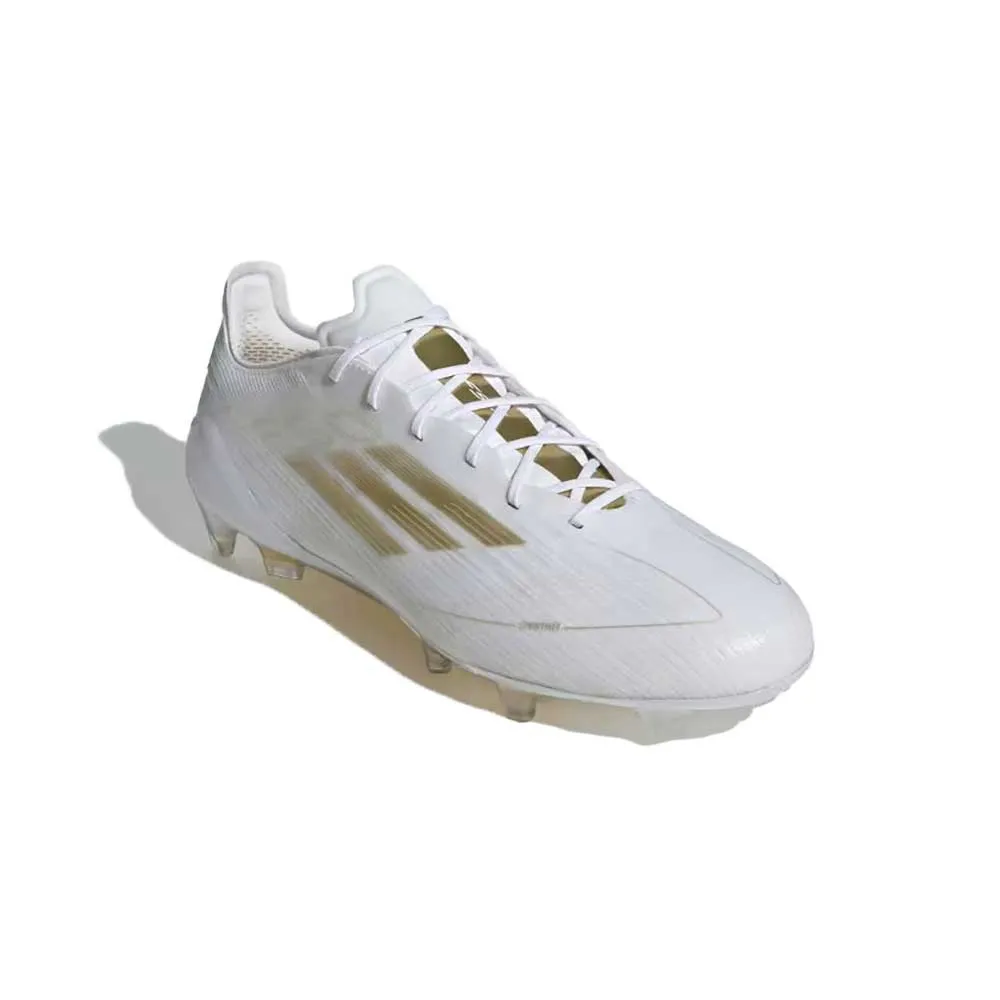 F50 Elite FG Soccer Shoe - Cloud White / Gold Metallic / Cloud White - Regular (D)