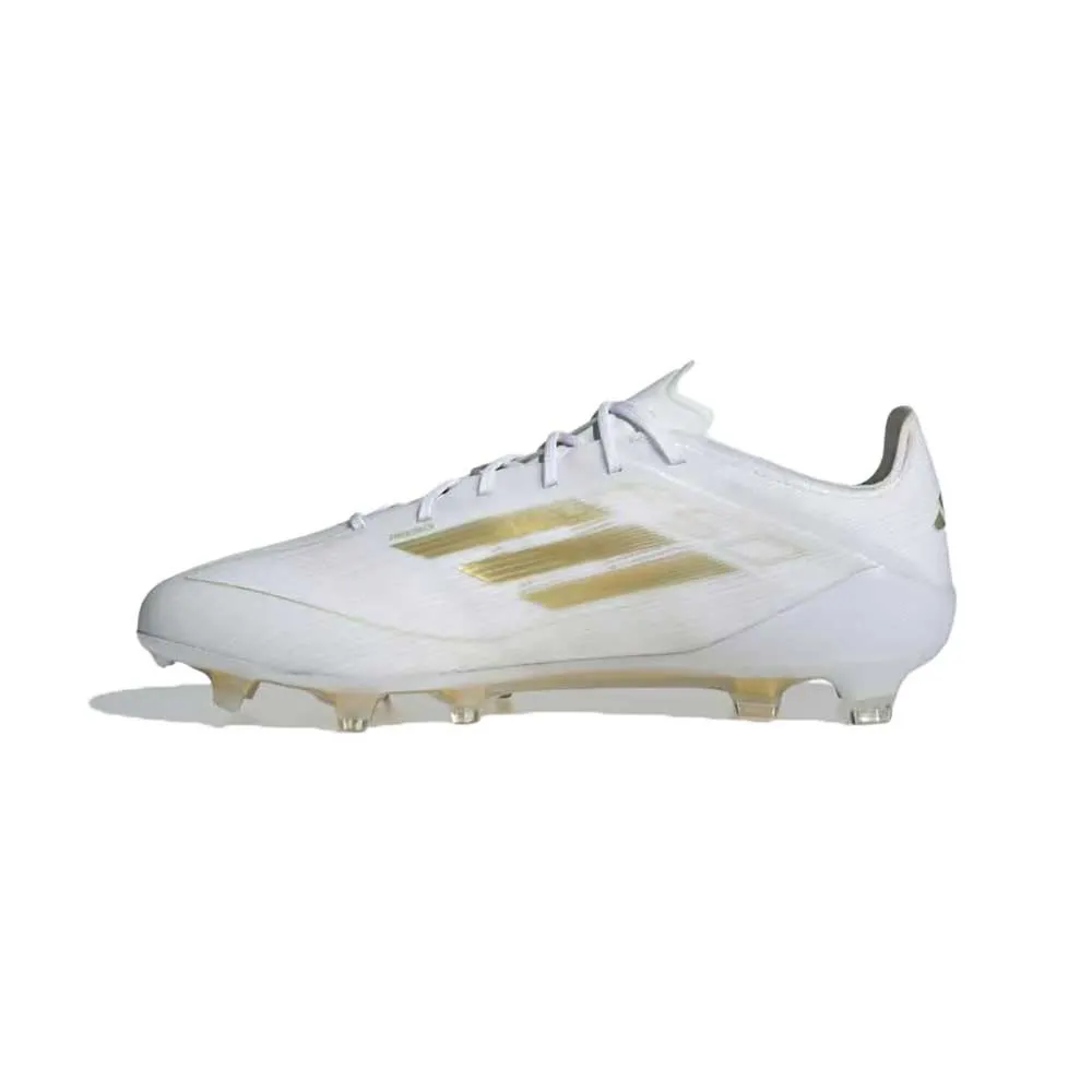F50 Elite FG Soccer Shoe - Cloud White / Gold Metallic / Cloud White - Regular (D)