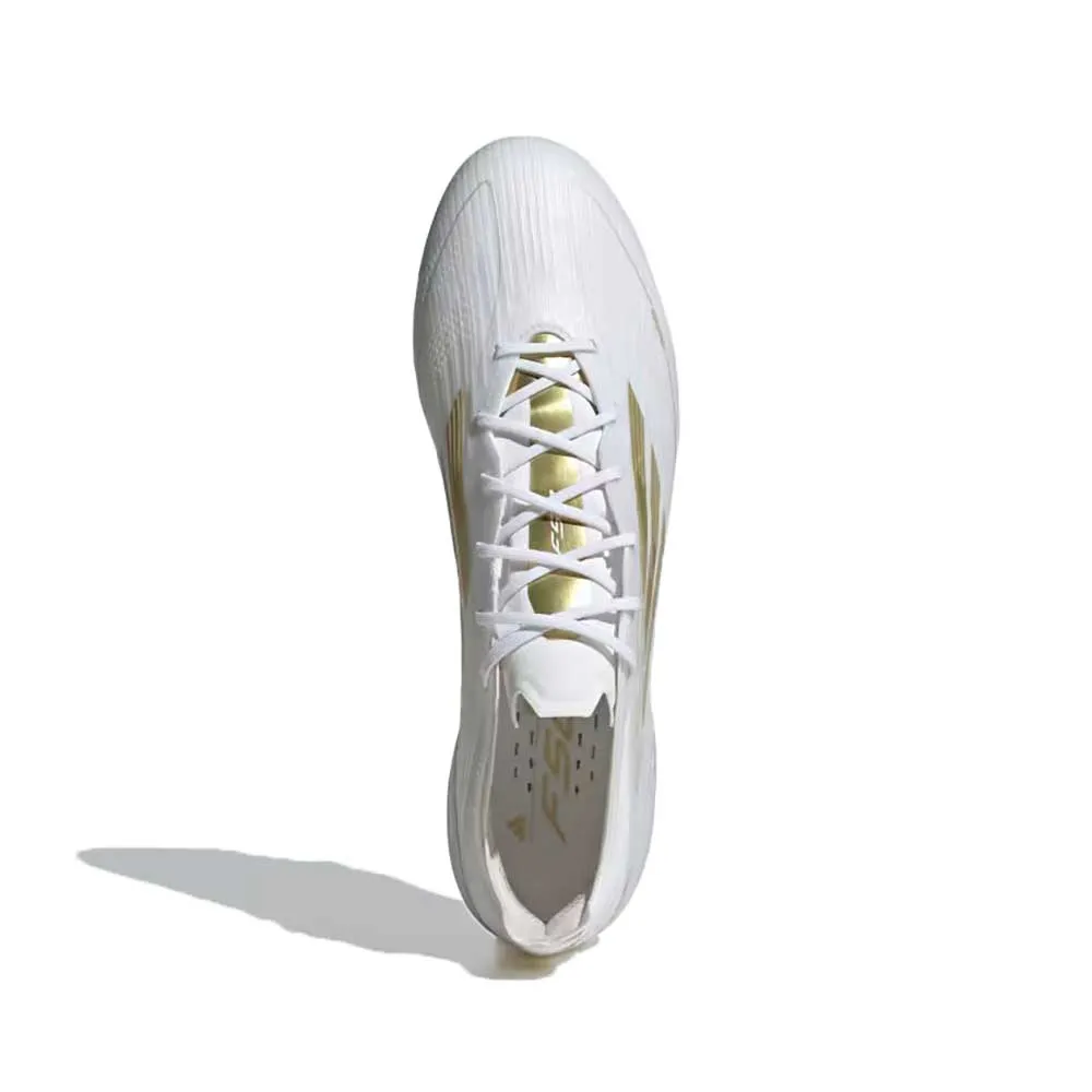 F50 Elite FG Soccer Shoe - Cloud White / Gold Metallic / Cloud White - Regular (D)