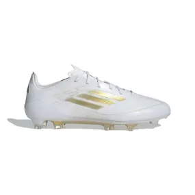 F50 Elite FG Soccer Shoe - Cloud White / Gold Metallic / Cloud White - Regular (D)