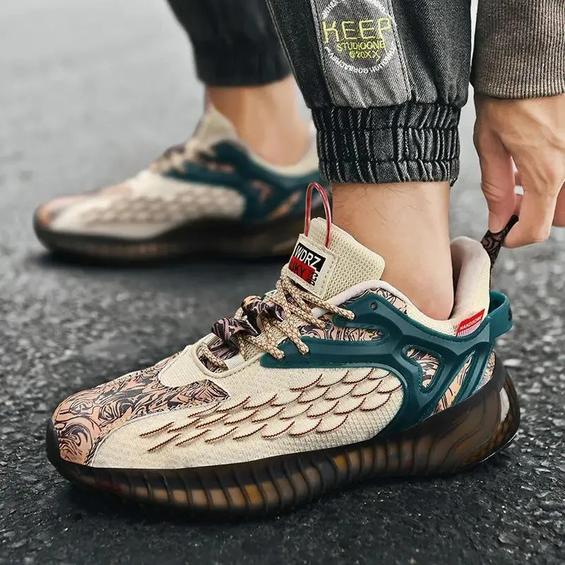 Men's Fashion Breathable Lightweight Running Shoes Outdoor Walking Shoes Men's Sneakers