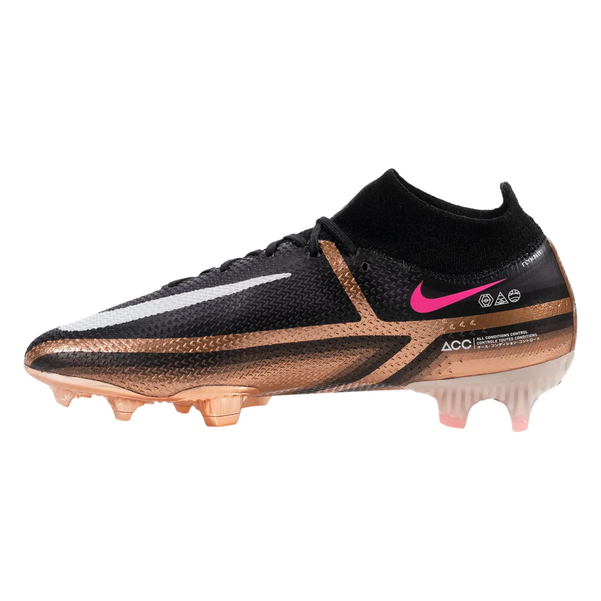 Nike Phantom GT2 Elite Q DF FG Firm Ground Soccer Cleat - Metallic Copper