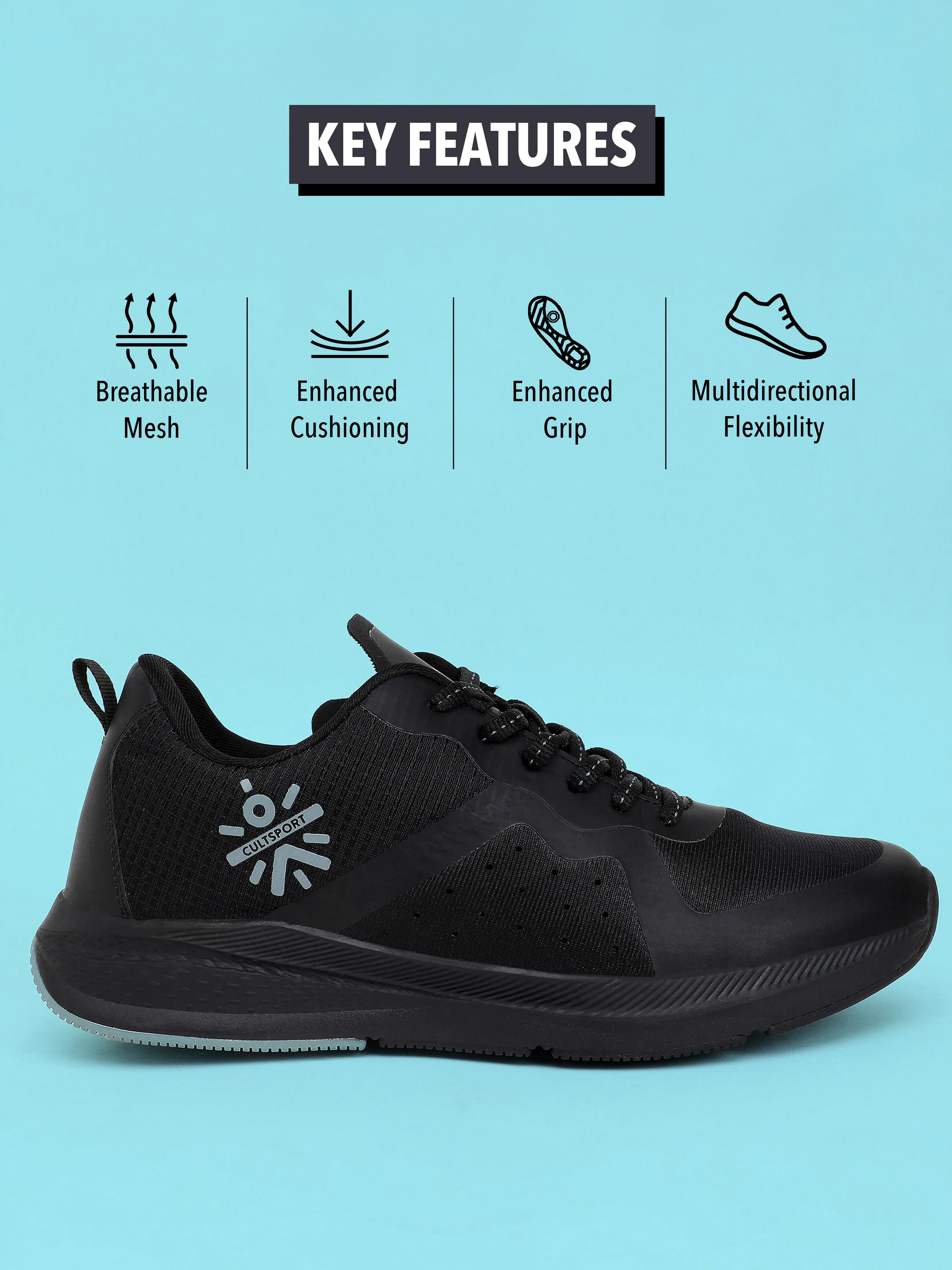 Speedster Women Running Shoes - Black